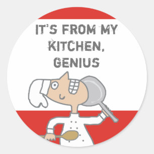 Adesivo vara cómica urbana do Tag do presente do cozinhar