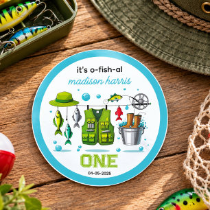 Adesivo Vara de Pesca Vintage "O-Fish-Ally One" 1º Anivers