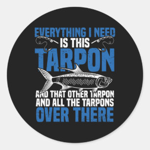 Adesivo Vara e Carretel Conjunto para Pesca de Tarpon Loca