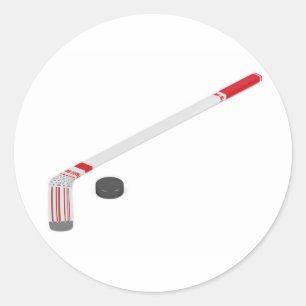 Adesivo Vara e disco de hóquei em gelo