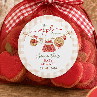 Adesivo Varal de roupa Apple Of Our Eye xadrez Baby Shower