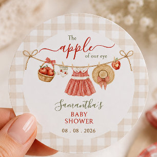 Adesivo Varal de roupa Apple Of Our Eye xadrez Baby Shower