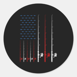 Adesivo Varas de Pesca Bandeira Americana 