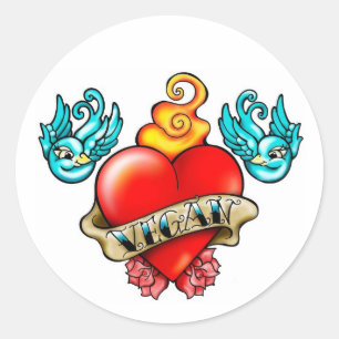 Adesivo Varas do coração do Vegan!