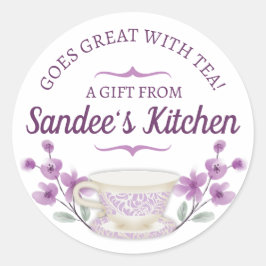 Adesivo vareta de brinde de chá de flores de teacup...