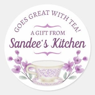 Adesivo vareta de brinde de chá de flores de teacup...