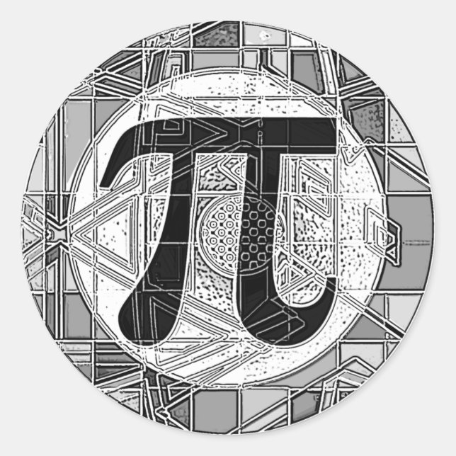Adesivo Variedade de símbolos do dia de pi (Frente)