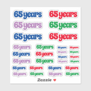 Adesivo Variedade de tamanhos de 65 anos