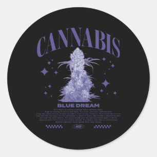Adesivo Variedade Híbrida Sativa de Natal Blue Dream 
