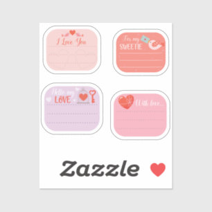 Adesivo Variedade I Love You Sticky Note Stickers