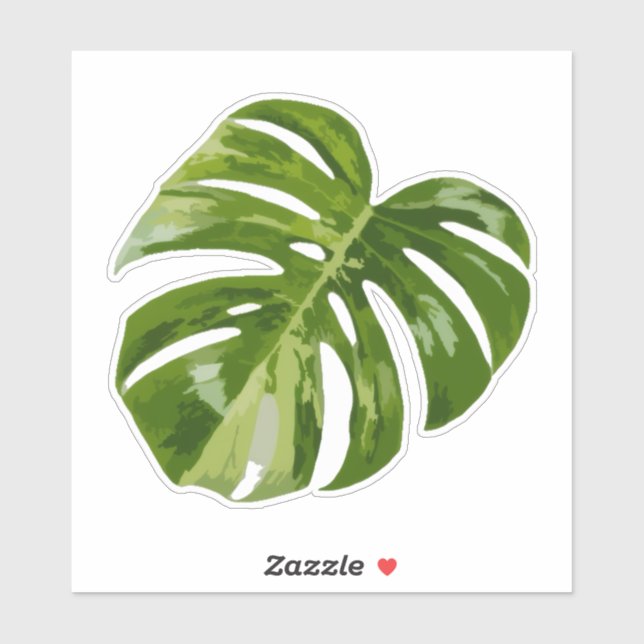 Adesivo Variegated Monstera Sticker – Clear Cut Leaf (Folha)