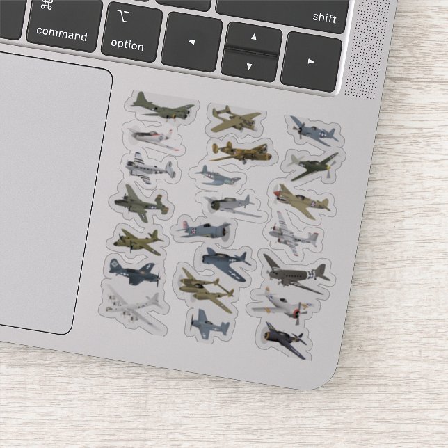 Adesivo Vários aviões americanos WW2 (Detalhe)