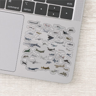 Adesivo Vários aviões militares americanos