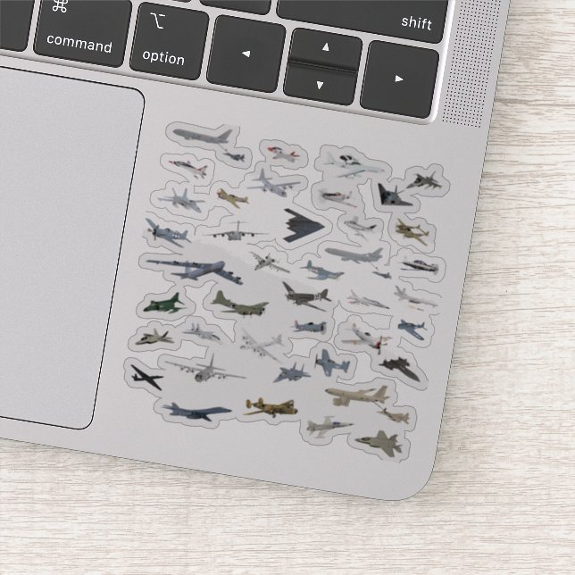 Adesivo Vários aviões militares americanos (Detalhe)