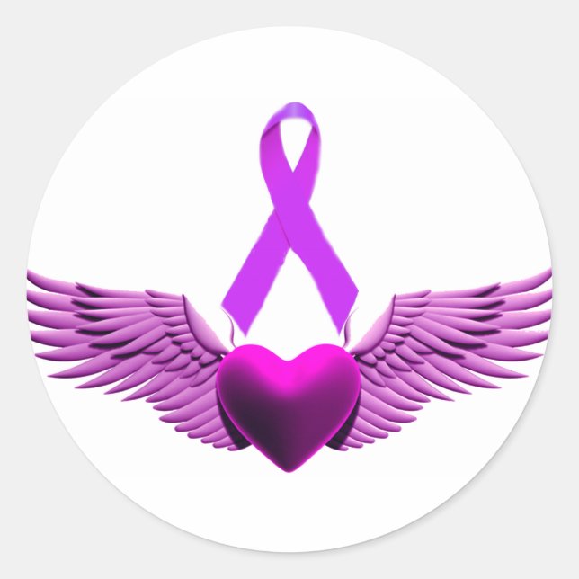 Adesivo (vários produtos selecionados, Asas Roxas de Amor_ (Frente)