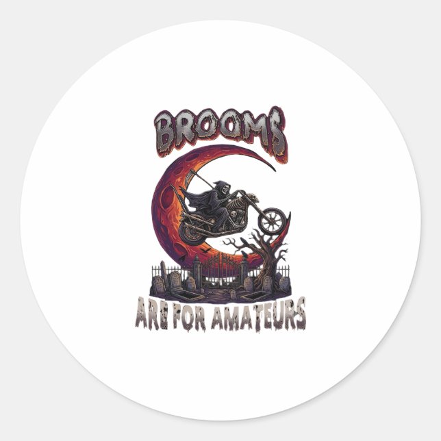 Adesivo Varredores Amadores Moto Grim Reaper Halloween R (Frente)