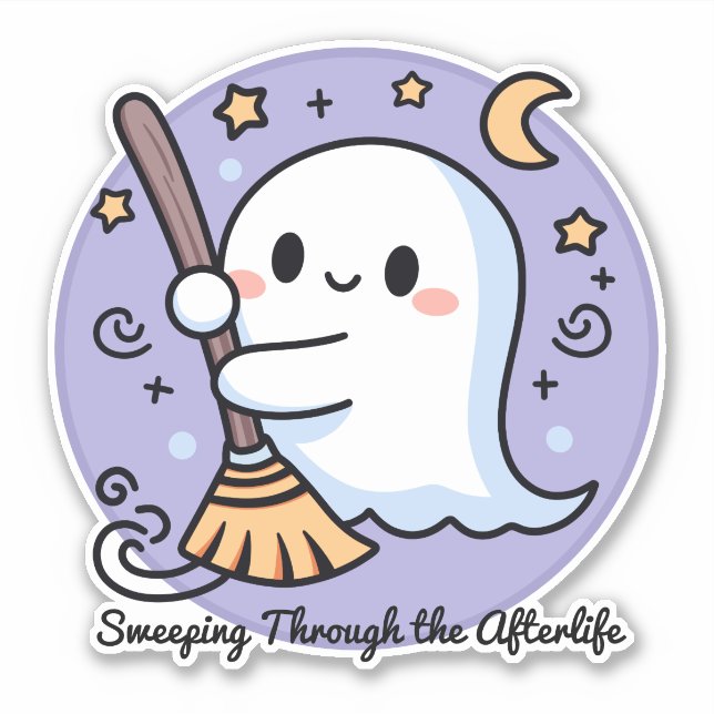 Adesivo Varrendo o Além Cute Ghost (Frente)