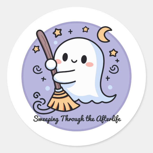Adesivo Varrendo o Além Cute Ghost (Frente)