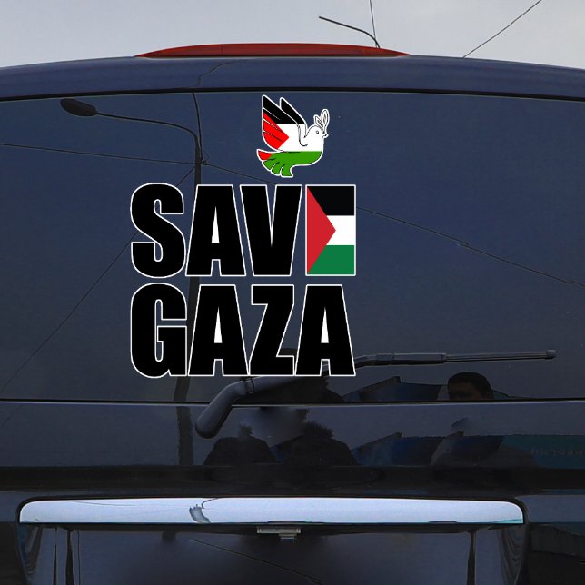 Adesivo VARRER Vinheta de Carro GAZA (Criador carregado)