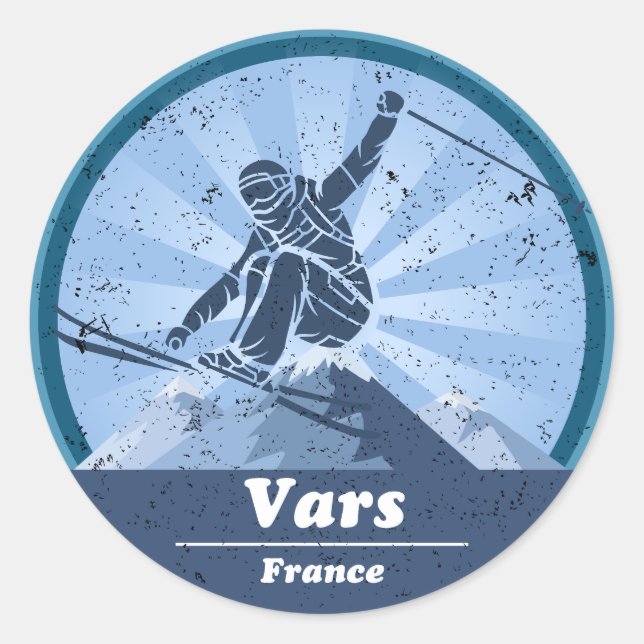 Adesivo Vars Station de ski - Skieur (Frente)