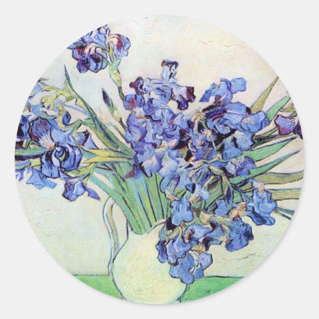 Adesivo Vase "Ainda viva" com irrisões de Vincent van Gogh (Frente)