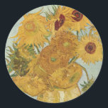 Adesivo Vase com 12 girassóis Vincent Van Gogh<br><div class="desc">Vase com 12 girassóis por Vincent Van Gogh</div>