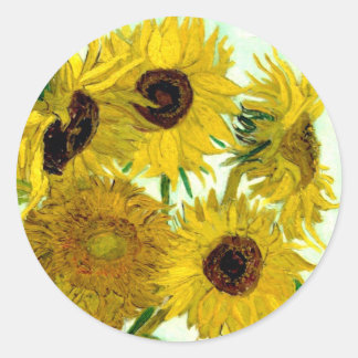 Adesivo Vase com Doze Girassóis, Van Gogh Fine Art