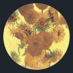 Adesivo Vase com quinze girassóis, Vincent van Gogh<br><div class="desc">Vase com quinze girassóis,  Vincent van Gogh</div>