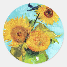Adesivo Vase com Três Girassóis (1888) Vincent Van Gogh