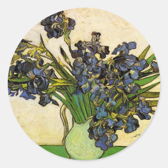 Adesivo Vase of Irises, Van Gogh (Frente)