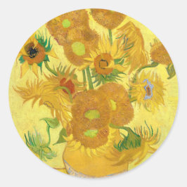 Adesivo Vase with fifteen sunflowers by Vincent Van Gogh