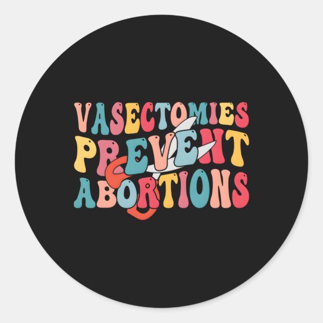 Adesivo Vasectomias Prevenem Abortos Vasectomia Dia (Frente)