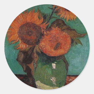Adesivo Vaso com três girassóis,Vincent van Gogh