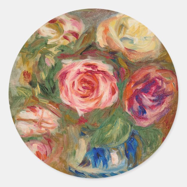 Adesivo Vaso de Rosas | Renoir (Frente)