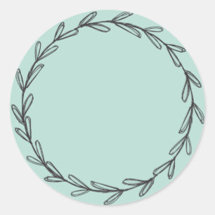 Adesivo Vaso/Erva aromática menta verde Coroa Desenhada à