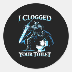 Adesivo Vaso sanitário entupido meme engraçado do lobo alf
