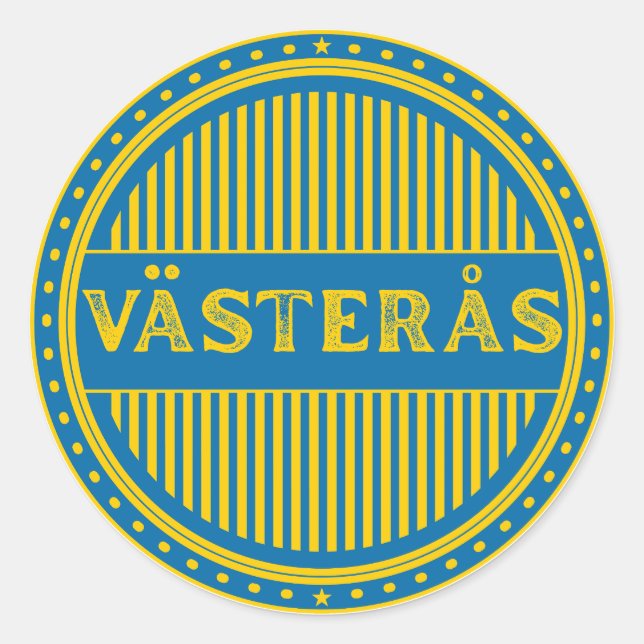 Adesivo Västerås City Pride Emblem – Swedish Identity (Frente)