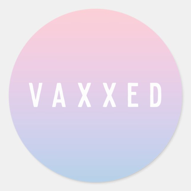 Adesivo Vaxxedo | Pastel Gradient Covid-19 Vacinado (Frente)