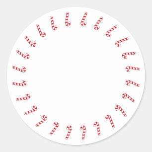 Adesivo Vazio branco vermelho, fronteira de canas de Natal