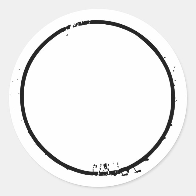 Adesivo Vazio de borda preto preto branco de jarro de espe (Frente)