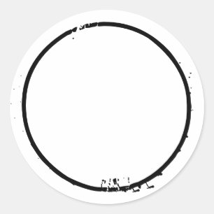 Adesivo Vazio de borda preto preto branco de jarro de espe