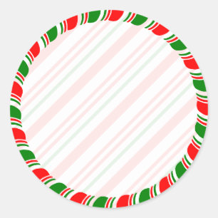 Adesivo Vazio de Natal de Borda Candy Cane Personalizado