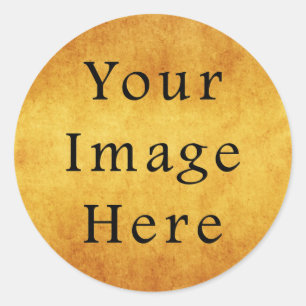 Adesivo Vazio de Papel Dourado para Pergaminho de Colheita