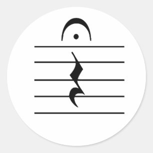 Adesivo Vazio do resto da notação de música