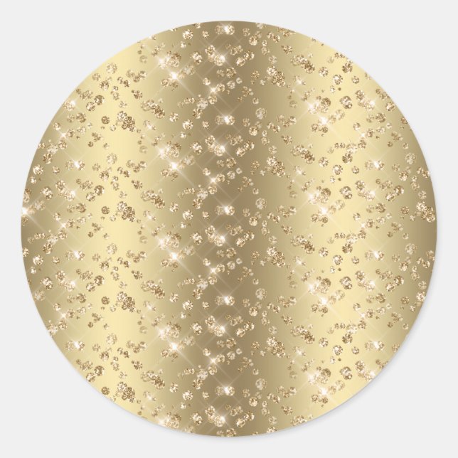Adesivo Vazio Glitter Sparkly Dourado (Frente)