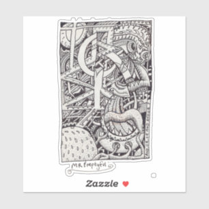 Adesivo Vazio, Vinheta Retangular De Desenho De Tinta