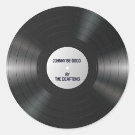 Adesivo Vazio Vinil Music Record LP DIY Nome personalizado