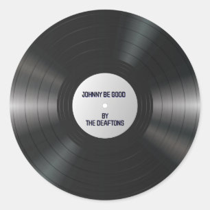 Adesivo Vazio Vinil Music Record LP DIY Nome personalizado