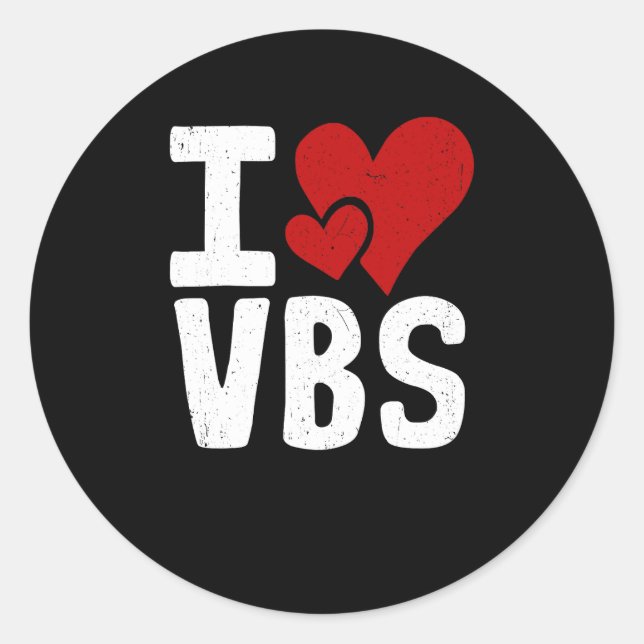 Adesivo VBS I ama Escola de Bíblias de Férias Christian VB (Frente)