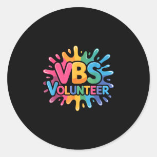 Adesivo Vbs voluntário gravata tingimento colorido vácatio